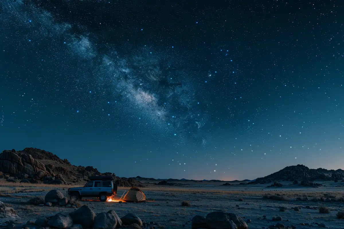 Damaraland Wildcamp Starry Sky Milky Way Night — Namibia Buddy Reise