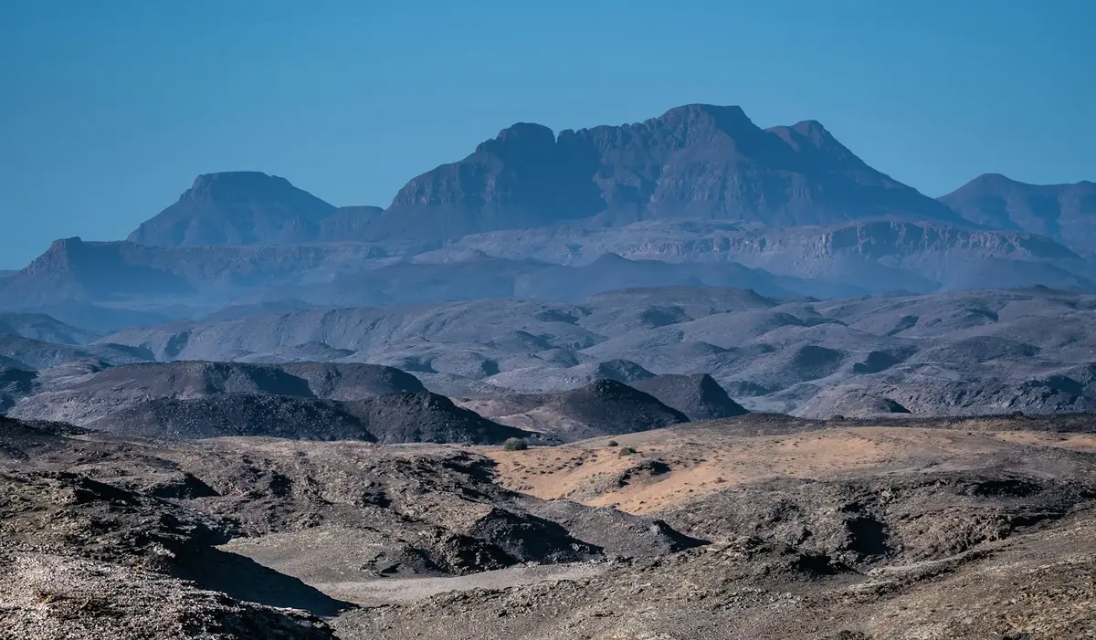 Bergland im Damaraland bei Sonnenuntergang